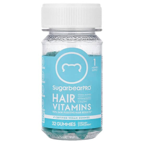 <img alt="SugarbearPro, Hair Vitamins Gummies, 32 Gummies" title="SugarbearPro, Hair Vitamins Gummies, 32 Gummies,810171350008"