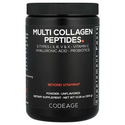 <img alt="Codeage, Multi Collagen Peptides Powder, Unflavored, 10.58 oz (300 g)" title="Codeage, Multi Collagen Peptides Powder, Unflavored, 10.58 oz (300 g),850026121629"