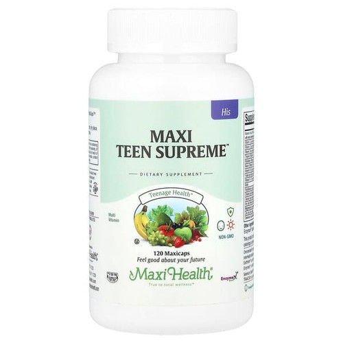 <img alt="Maxi Health, Maxi Teen Supreme, His, 120 Maxicaps" title="Maxi Health, Maxi Teen Supreme, His, 120 Maxicaps,753406203123"