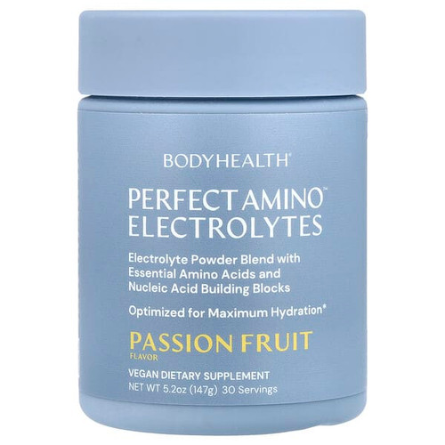 <img alt="BodyHealth, Perfect Amino Electrolytes, Passion Fruit , 5.2 oz (147 g)" title="BodyHealth, Perfect Amino Electrolytes, Passion Fruit , 5.2 oz (147 g),850055756199"