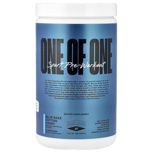 <img alt="ONE OF ONE, Sport Pre-Workout, Blue Razz Cotton Candy, 17.72 oz (502 g)" title="ONE OF ONE, Sport Pre-Workout, Blue Razz Cotton Candy, 17.72 oz (502 g),628235090117"