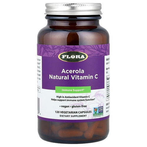 <img alt="Flora, Acerola Natural Vitamin C , 120 Vegetarian Capsules" title="Flora, Acerola Natural Vitamin C , 120 Vegetarian Capsules,061998628089"