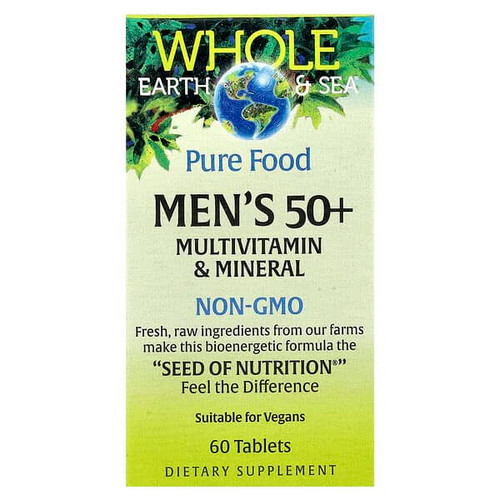 <img alt="Natural Factors, Whole Earth & Sea, Mens 50+ Multivitamin & Mineral, 60 Tablets" title="Natural Factors, Whole Earth & Sea, Mens 50+ Multivitamin & Mineral, 60 Tablets,068958355030"