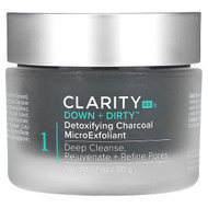 <img alt="ClarityRx, Down + Dirty, Detoxifying Charcoal MicroExfoliant, 1.7 oz (50 g)" title="ClarityRx, Down + Dirty, Detoxifying Charcoal MicroExfoliant, 1.7 oz (50 g),854566004862"