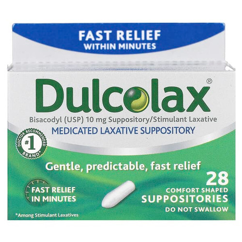 <img alt="Dulcolax, Medicated Laxative Suppository, 28 Comfort Shaped Suppositories" title="Dulcolax, Medicated Laxative Suppository, 28 Comfort Shaped Suppositories,681421021050"