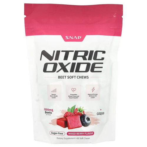 <img alt="Snap Supplements, Nitric Oxide Beet Soft Chews, Sugar Free, Mixed Berry, 60 Soft Chews" title="Snap Supplements, Nitric Oxide Beet Soft Chews, Sugar Free, Mixed Berry, 60 Soft Chews,850039253751"