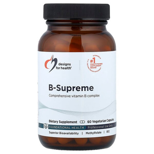 <img alt="Designs For Health, B-Supreme, 60 Vegetarian Capsules" title="Designs For Health, B-Supreme, 60 Vegetarian Capsules,879452001190"