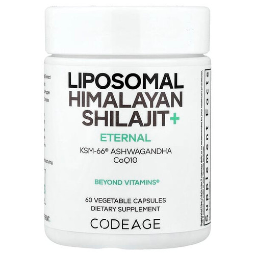<img alt="Codeage, Eternal, Liposomal Himalayan Shilajit+, 60 Vegetable Capsules" title="Codeage, Eternal, Liposomal Himalayan Shilajit+, 60 Vegetable Capsules,810196120099"