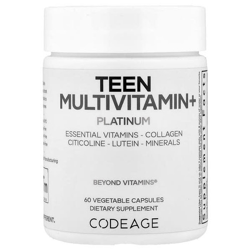 <img alt="Codeage, Teen Multivitamin+ Platinum, 60 Vegetable Capsules" title="Codeage, Teen Multivitamin+ Platinum, 60 Vegetable Capsules,850068815968"