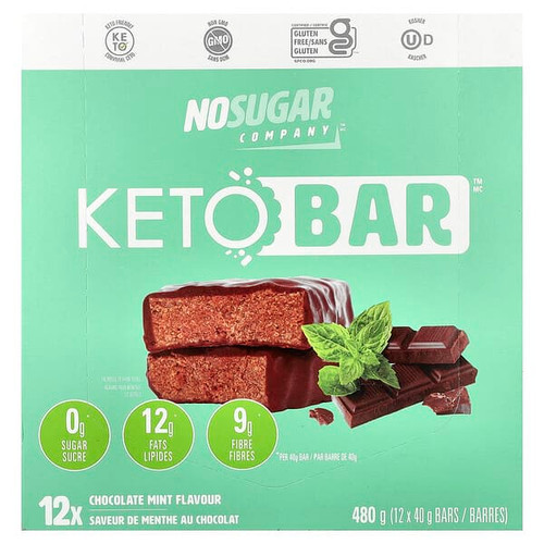 <img alt="No Sugar Company, Keto Bar, Chocolate Mint, 12 Bars, 40 g Each" title="No Sugar Company, Keto Bar, Chocolate Mint, 12 Bars, 40 g Each,687910000087"