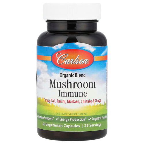 <img alt="Carlson, Organic Blend Mushroom Immune, 50 Vegetarian Capsules" title="Carlson, Organic Blend Mushroom Immune, 50 Vegetarian Capsules,088395863004"