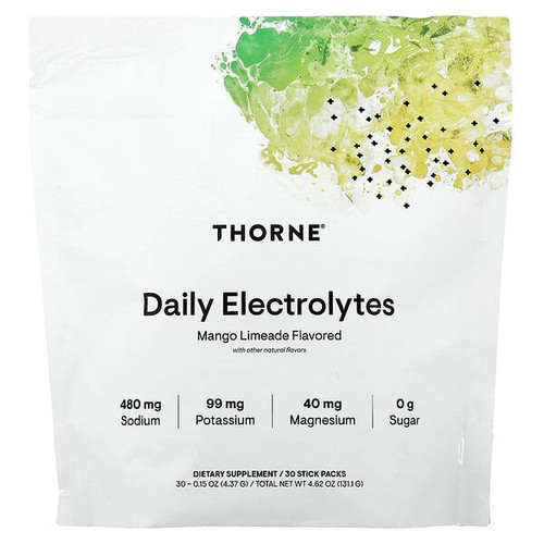 <img alt="Thorne, Daily Electrolytes, Mango Limeade, 30 Stick Packs, 0.15 oz (4.37 g) Each" title="Thorne, Daily Electrolytes, Mango Limeade, 30 Stick Packs, 0.15 oz (4.37 g) Each,693749015291"