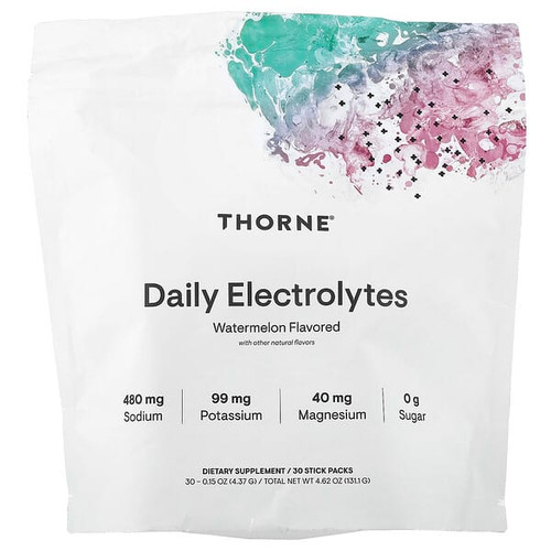 <img alt="Thorne, Daily Electrolytes, Watermelon, 30 Stick Packs, 0.15 oz (4.37 g) Each" title="Thorne, Daily Electrolytes, Watermelon, 30 Stick Packs, 0.15 oz (4.37 g) Each,693749015253"