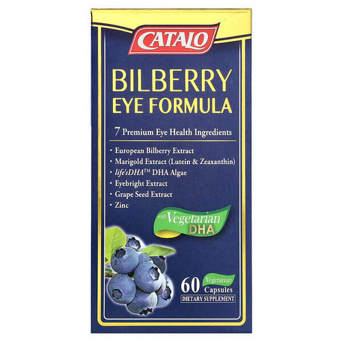 <img alt="CATALO, Bilberry Eye Formula, 60 Vegetarian Capsules" title="CATALO, Bilberry Eye Formula, 60 Vegetarian Capsules,810399025313"