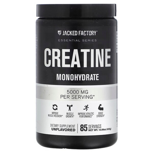 <img alt="Jacked Factory, Essential Series, Creatine Monohydrate, Unflavored, 14.99 oz (425 g)" title="Jacked Factory, Essential Series, Creatine Monohydrate, Unflavored, 14.99 oz (425 g),672691000074"