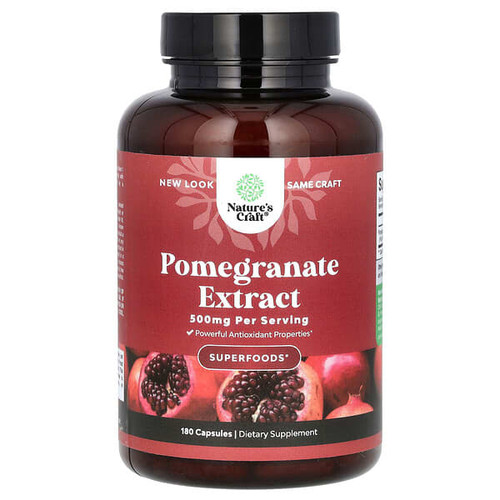 <img alt="Natures Craft, Pomegranate Extract , 500 mg , 180 Capsules" title="Natures Craft, Pomegranate Extract , 500 mg , 180 Capsules,850047947529"