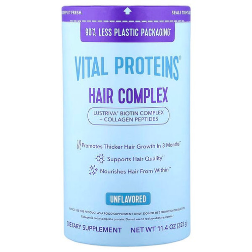 <img alt="Vital Proteins, Hair Complex, Unflavored , 11.4 oz (323 g)" title="Vital Proteins, Hair Complex, Unflavored , 11.4 oz (323 g),810089955920"