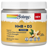 <img alt="Solaray, HMB + D3 Powder, Natural Vanilla, 4.2 oz (120 g)" title="Solaray, HMB + D3 Powder, Natural Vanilla, 4.2 oz (120 g),076280110098"