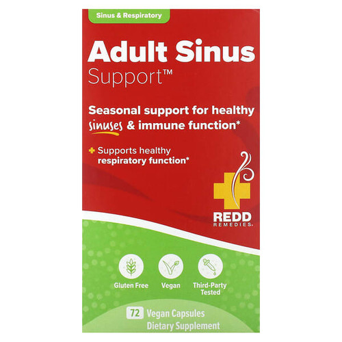 <img alt="Redd Remedies, Adult Sinus Support, 72 Vegan Capsules" title="Redd Remedies, Adult Sinus Support, 72 Vegan Capsules,855735001033"