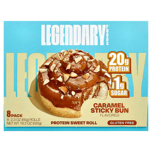 <img alt="Legendary Foods, Protein Sweet Roll, Caramel Sticky Bun, 8 Pack, 2.3 oz (65 g) Each" title="Legendary Foods, Protein Sweet Roll, Caramel Sticky Bun, 8 Pack, 2.3 oz (65 g) Each,810035972568"