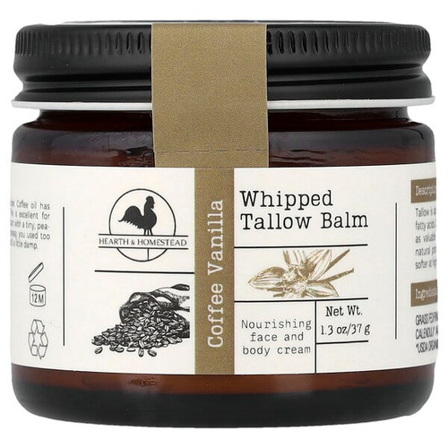 <img alt="Hearth and Homestead, Whipped Tallow Balm, Coffee Vanilla, 1.3 oz (37 g)" title="Hearth and Homestead, Whipped Tallow Balm, Coffee Vanilla, 1.3 oz (37 g),197644153121"