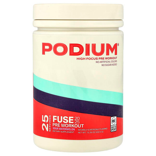 <img alt="Podium Nutrition, Fuse 2025 Pre Workout, Sour Watermelon, 15.26 oz (432.5 g)" title="Podium Nutrition, Fuse 2025 Pre Workout, Sour Watermelon, 15.26 oz (432.5 g),810117601034"