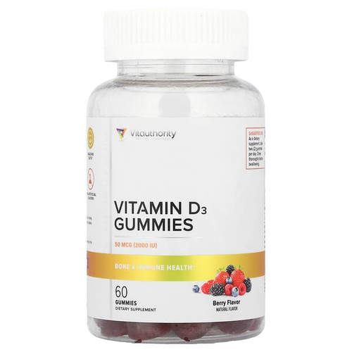 <img alt="Vitauthority, Vitamin D3 Gummies, Berry, 60 Gummies (25 mcg per Gummy)" title="Vitauthority, Vitamin D3 Gummies, Berry, 60 Gummies (25 mcg per Gummy),856360008886"