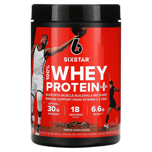 <img alt="SIXSTAR, 100% Whey Protein Plus, Triple Chocolate, 1.82 lbs (826 g)" title="SIXSTAR, 100% Whey Protein Plus, Triple Chocolate, 1.82 lbs (826 g),631656716726"
