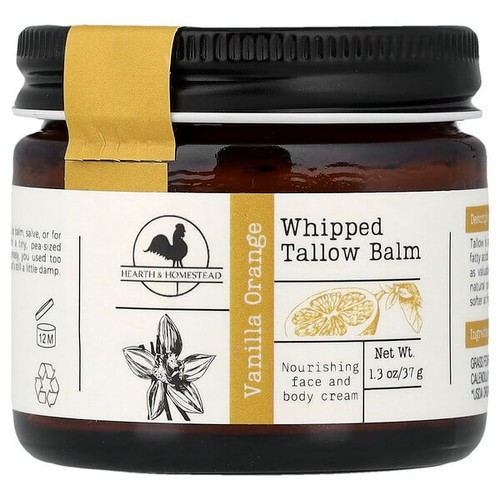 <img alt="Hearth and Homestead, Whipped Tallow Balm, Vanilla Orange, 1.3 oz (37 g)" title="Hearth and Homestead, Whipped Tallow Balm, Vanilla Orange, 1.3 oz (37 g),198168004296"