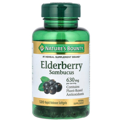 <img alt="Natures Bounty, Elderberry Sambucus, 120 Rapid Release Softgels (210 mg per Softgel)" title="Natures Bounty, Elderberry Sambucus, 120 Rapid Release Softgels (210 mg per Softgel),074312009761"