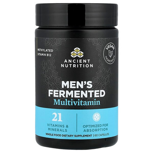 <img alt="Ancient Nutrition, Mens Fermented Multivitamin, 60 Capsules" title="Ancient Nutrition, Mens Fermented Multivitamin, 60 Capsules,816401025432"