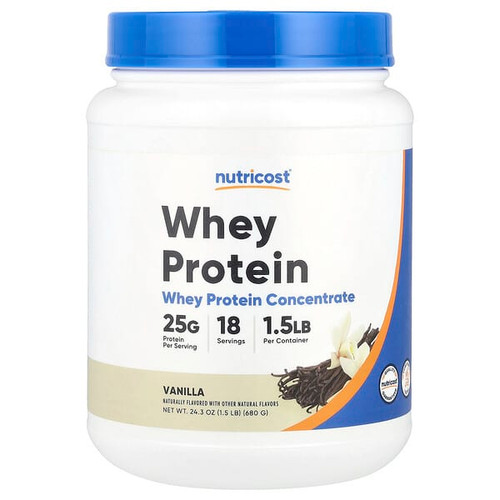 <img alt="Nutricost, Whey Protein Concentrate, Vanilla, 1.5 lb (680 g)" title="Nutricost, Whey Protein Concentrate, Vanilla, 1.5 lb (680 g),810139572237"
