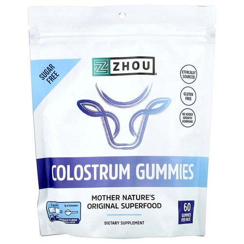<img alt="Zhou Nutrition, Colostrum Gummies, Natural Peach , 60 Gummies" title="Zhou Nutrition, Colostrum Gummies, Natural Peach , 60 Gummies,669191961691"