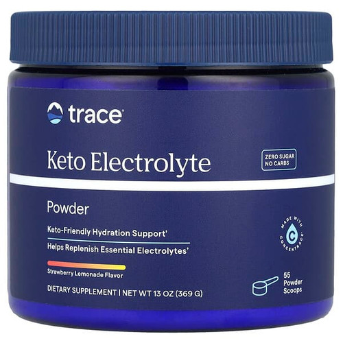 <img alt="Trace, Keto Electrolyte Powder, Strawberry Lemonade, 13 oz (369 g)" title="Trace, Keto Electrolyte Powder, Strawberry Lemonade, 13 oz (369 g),878941009112"