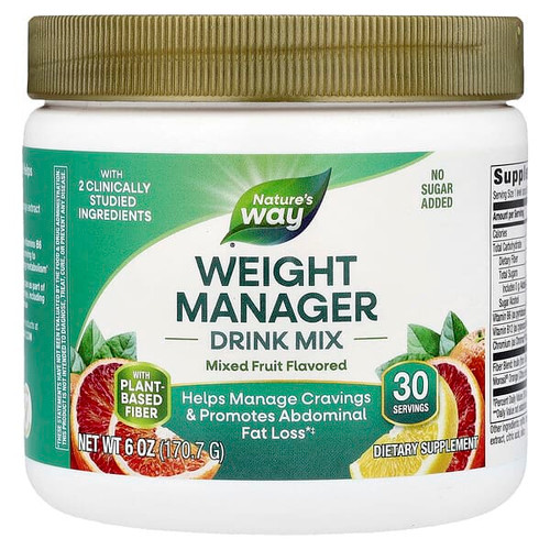 <img alt="Natures Way, Weight Manager Drink Mix, Mixed Fruit , 6 oz (170.7 g)" title="Natures Way, Weight Manager Drink Mix, Mixed Fruit , 6 oz (170.7 g),033674149867"