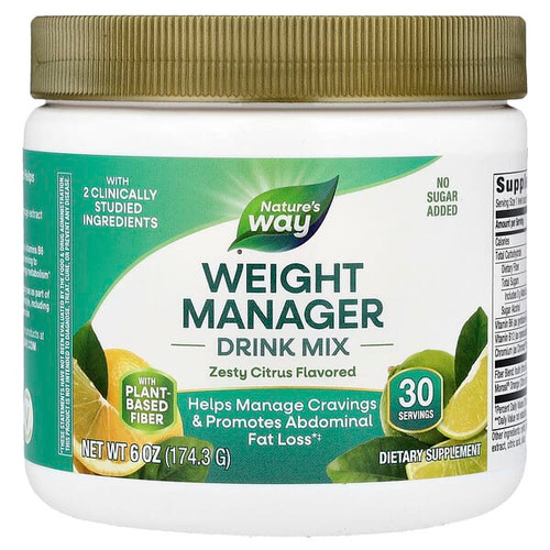 <img alt="Natures Way, Weight Manager Drink Mix, Zesty Citrus, 6 oz (174.3 g)" title="Natures Way, Weight Manager Drink Mix, Zesty Citrus, 6 oz (174.3 g),033674149898"