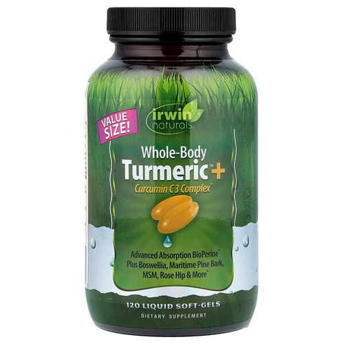 <img alt="Irwin Naturals, Whole-Body Turmeric + Curcumin C3 Complex, 120 Liquid Soft-Gels" title="Irwin Naturals, Whole-Body Turmeric + Curcumin C3 Complex, 120 Liquid Soft-Gels,840081407875"