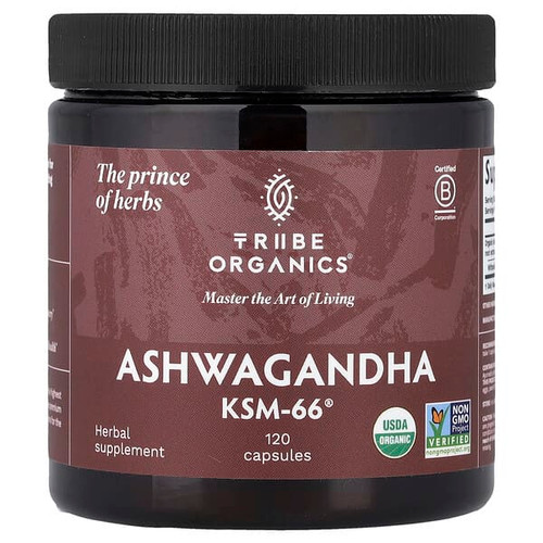 <img alt="Tribe Organics, Ashwagandha KSM-66, 120 Capsules (300 mg per Capsule)" title="Tribe Organics, Ashwagandha KSM-66, 120 Capsules (300 mg per Capsule),860010716090"