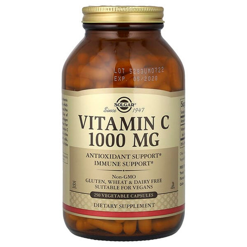 <img alt="Solgar, Vitamin C, 1,000 mg, 250 Vegetable Capsules" title="Solgar, Vitamin C, 1,000 mg, 250 Vegetable Capsules,033984032811"