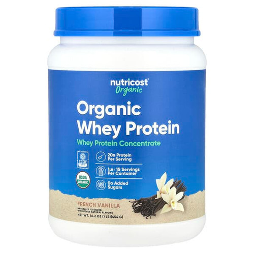 <img alt="Nutricost, Organic Whey Protein, French Vanilla, 1 lb (454 g)" title="Nutricost, Organic Whey Protein, French Vanilla, 1 lb (454 g),810139572916"