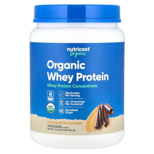 <img alt="Nutricost, Organic Whey Protein, Chocolate PB, 1 lb (454 g)" title="Nutricost, Organic Whey Protein, Chocolate PB, 1 lb (454 g),810139571124"