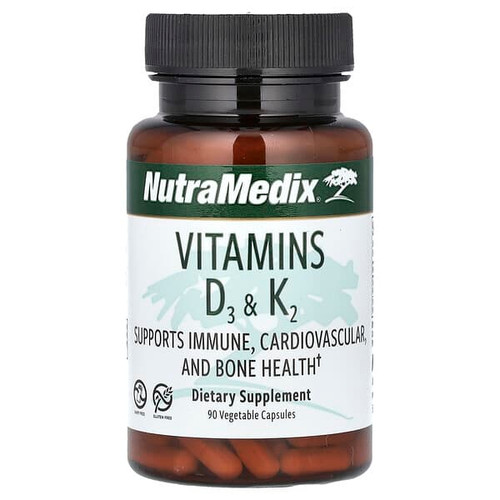 <img alt="NutraMedix, Vitamins D3 & K2, 90 Vegetable Capsules" title="NutraMedix, Vitamins D3 & K2, 90 Vegetable Capsules,728650093486"