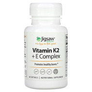 <img alt="Jigsaw Health, Vitamin K2 + E Complex , 60 Softgels" title="Jigsaw Health, Vitamin K2 + E Complex , 60 Softgels,876634002013"