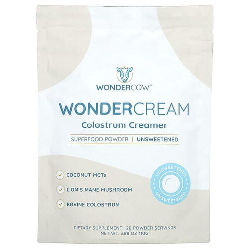<img alt="Wondercow, WonderCream, Colostrum Creamer, Unsweetened, 3.88 oz (110 g)" title="Wondercow, WonderCream, Colostrum Creamer, Unsweetened, 3.88 oz (110 g),860009461956"