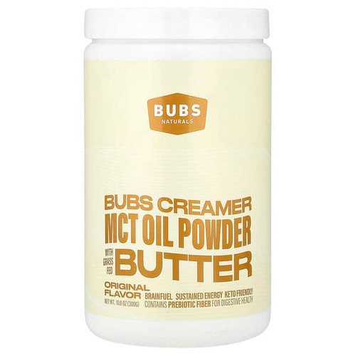 <img alt="BUBS Naturals, Bubs Creamer, MCT Oil Powder With Grass Fed Butter, Original, 10.6 oz (300 g)" title="BUBS Naturals, Bubs Creamer, MCT Oil Powder With Grass Fed Butter, Original, 10.6 oz (300 g),810121880456"
