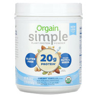 <img alt="Orgain, Simple, Plant Protein Powder, Creamy Vanilla, 20 oz (567 g)" title="Orgain, Simple, Plant Protein Powder, Creamy Vanilla, 20 oz (567 g),851770007481"