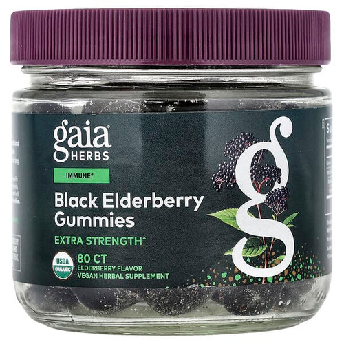 <img alt="Gaia Herbs, Black Elderberry Gummies, 80 Gummies" title="Gaia Herbs, Black Elderberry Gummies, 80 Gummies,751063151467"