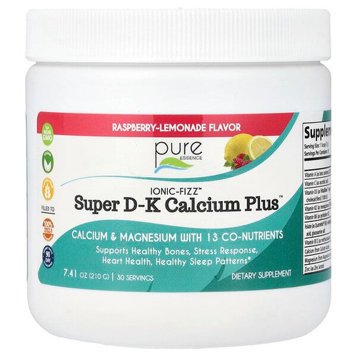 <img alt="Pure Essence, lonic-Fizz, Super D-K Calcium Plus, Raspberry-Lemonade, 7.41 oz (210 g)" title="Pure Essence, lonic-Fizz, Super D-K Calcium Plus, Raspberry-Lemonade, 7.41 oz (210 g),659670040016"