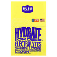 <img alt="BUBS Naturals, Hydrate or Die, Electrolytes Drink Mix, Lemon, 20 Packets, 0.43 oz (12.1 gm) Each" title="BUBS Naturals, Hydrate or Die, Electrolytes Drink Mix, Lemon, 20 Packets, 0.43 oz (12.1 gm) Each,810121880487"