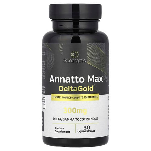 <img alt="Sunergetic, Annatto Max DeltaGold, 300 mg, 30 Liquid Capsules" title="Sunergetic, Annatto Max DeltaGold, 300 mg, 30 Liquid Capsules,852207008385"